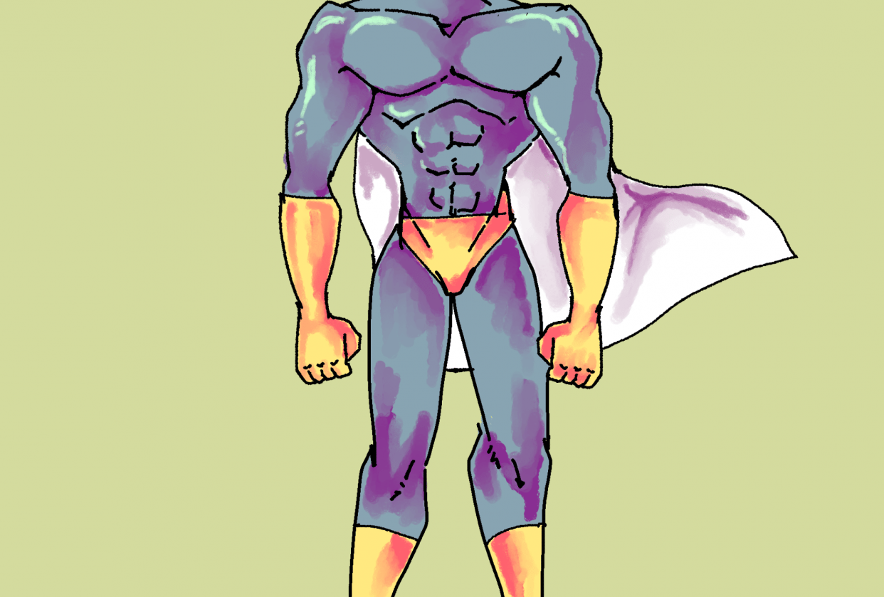 superhero male - student project