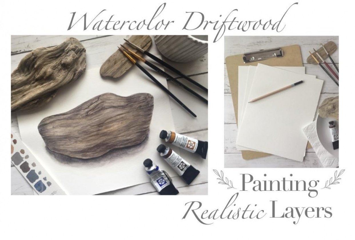 Watercolor Driftwood Painting Realistic Layers Skillshare Student