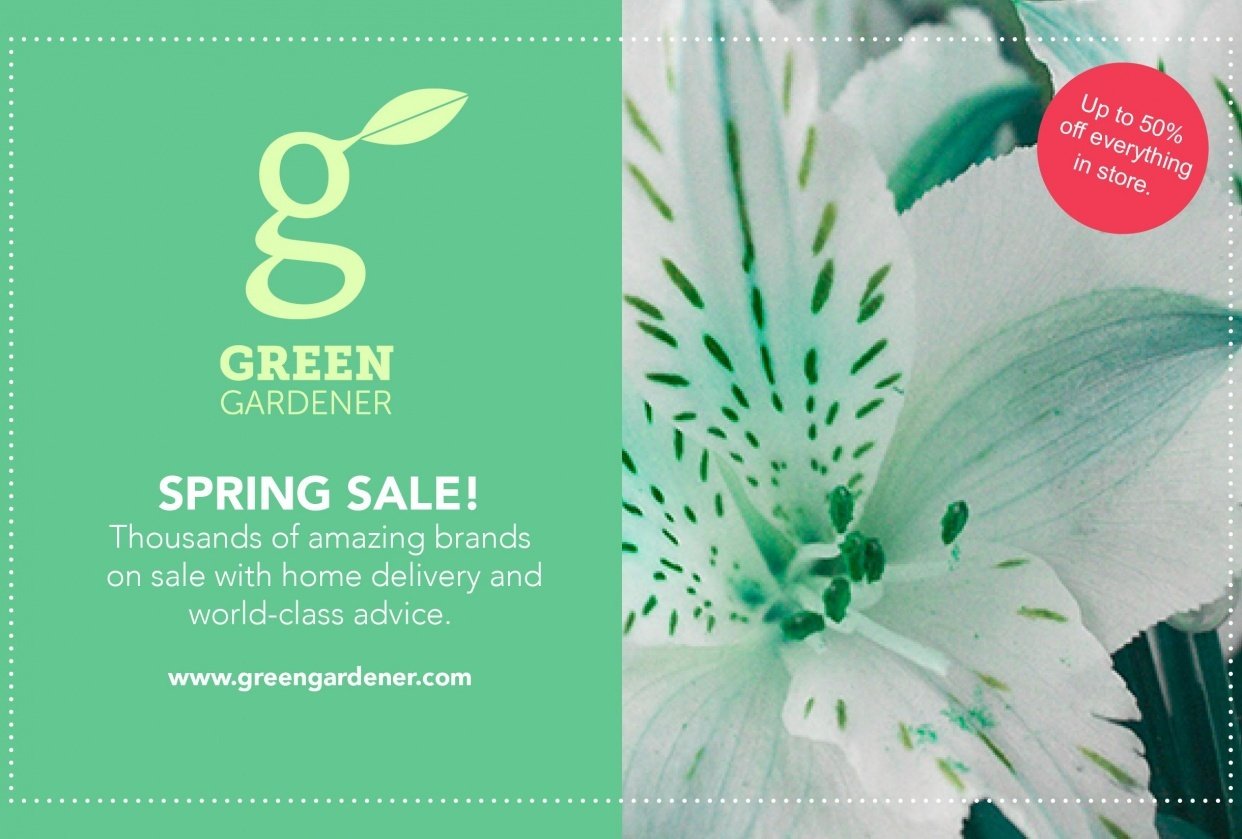 Green Gardener Flyer Skillshare Student Project