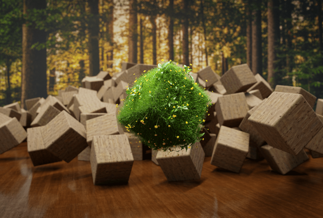 Grassy cube - student project