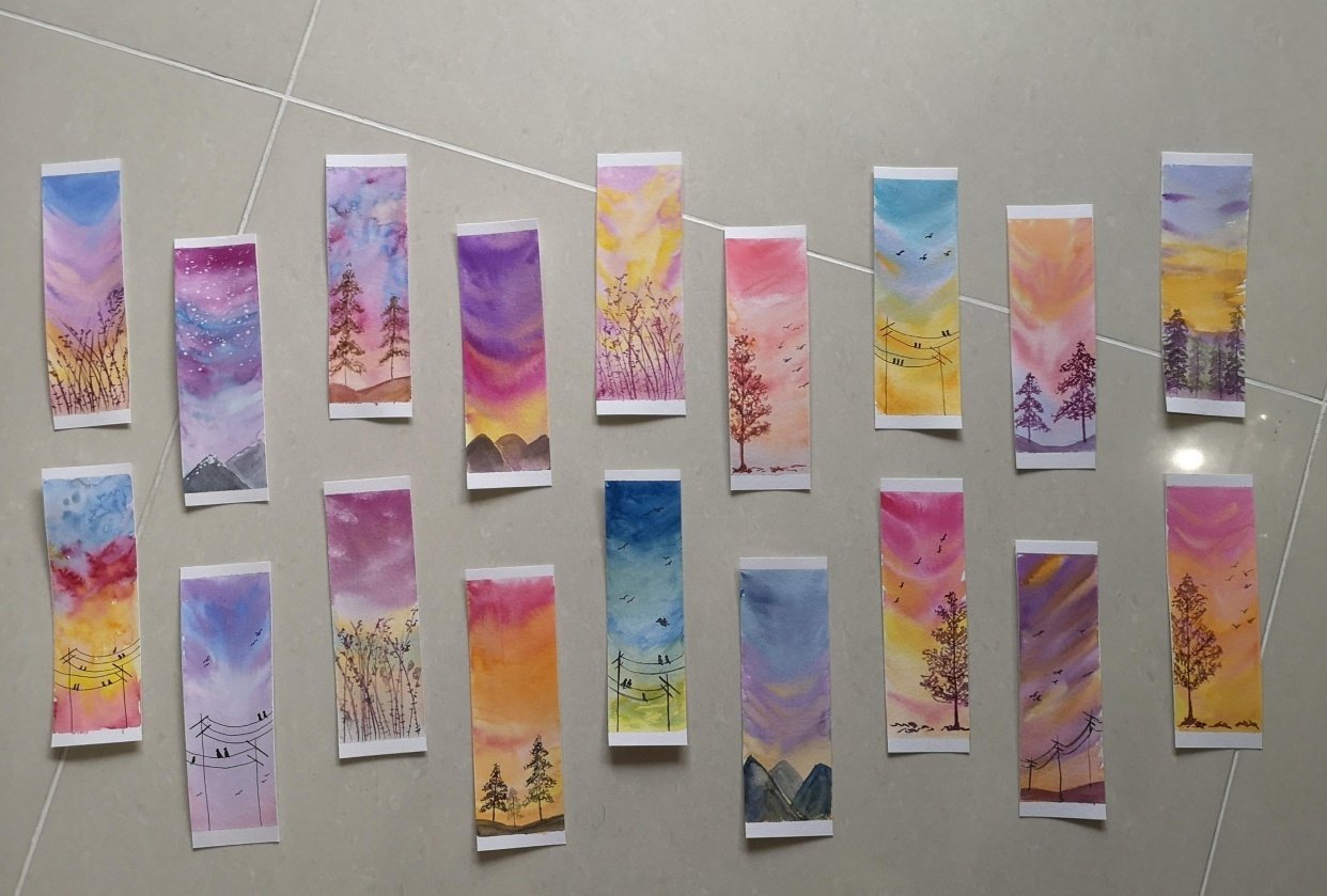 Watercolor Bookmarks Skillshare Student Project Watercolor bookmarks skillshare student project