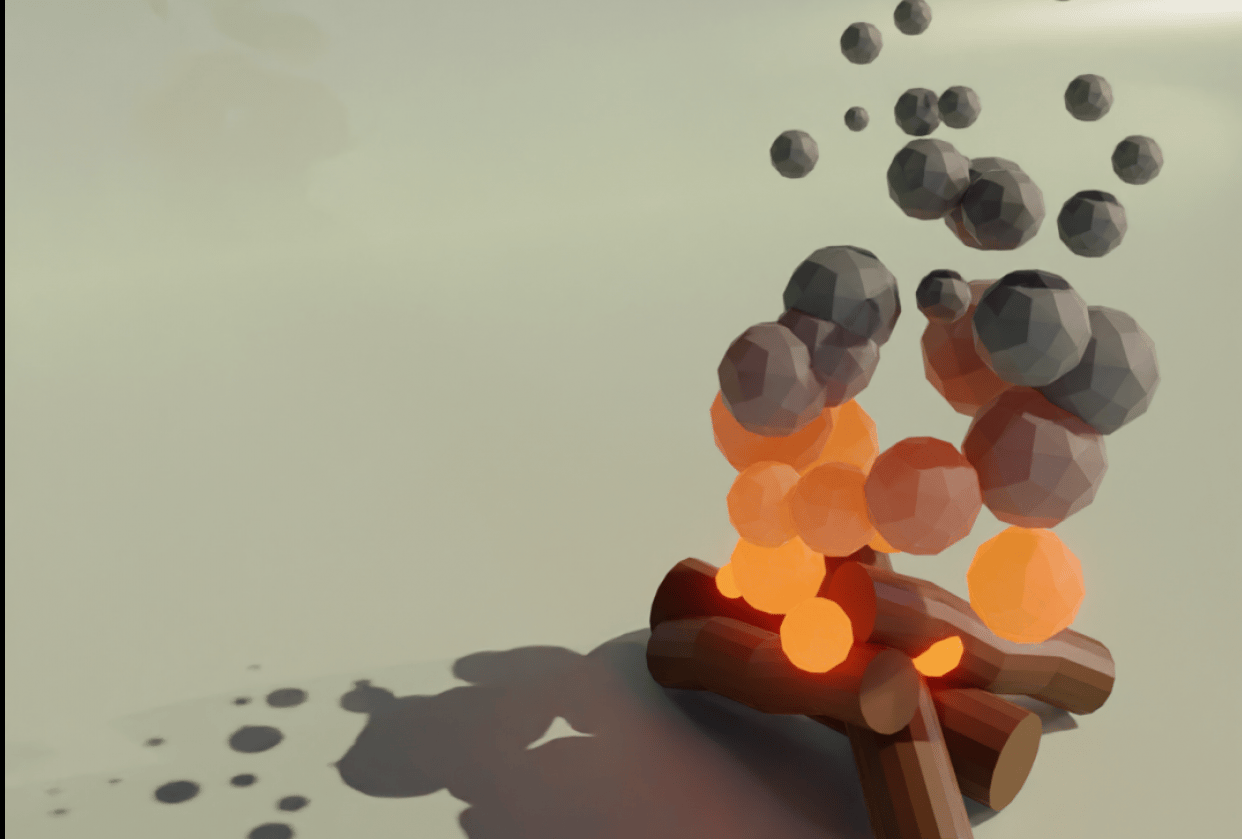 Noice Grass and Fire Simulation - student project