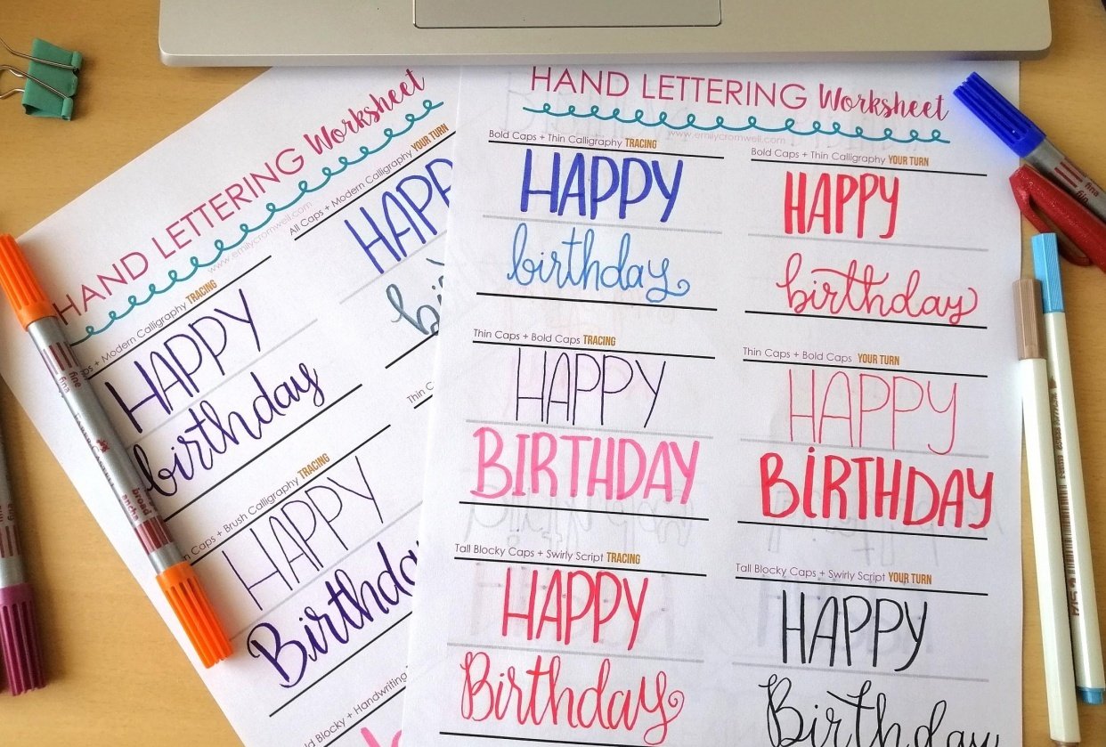 Hand lettering - student project