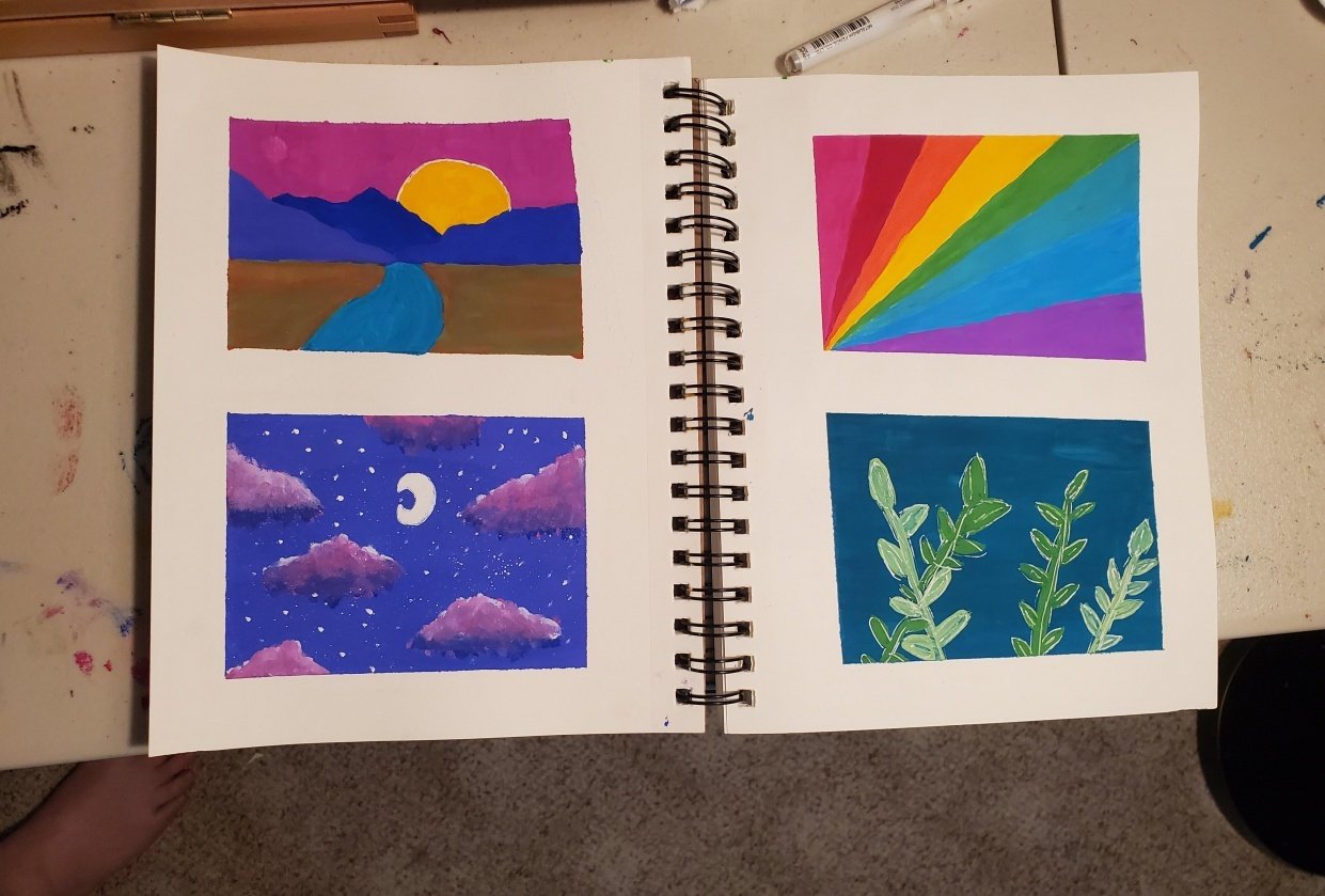 I loved doing the clouds - student project