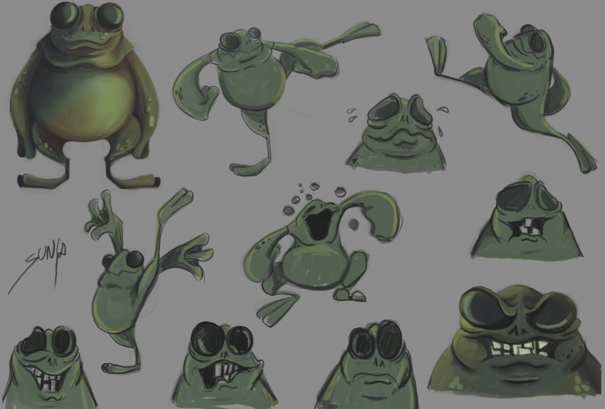 Viking Frog - Character Concept (Model Sheet) | Skillshare Student Project