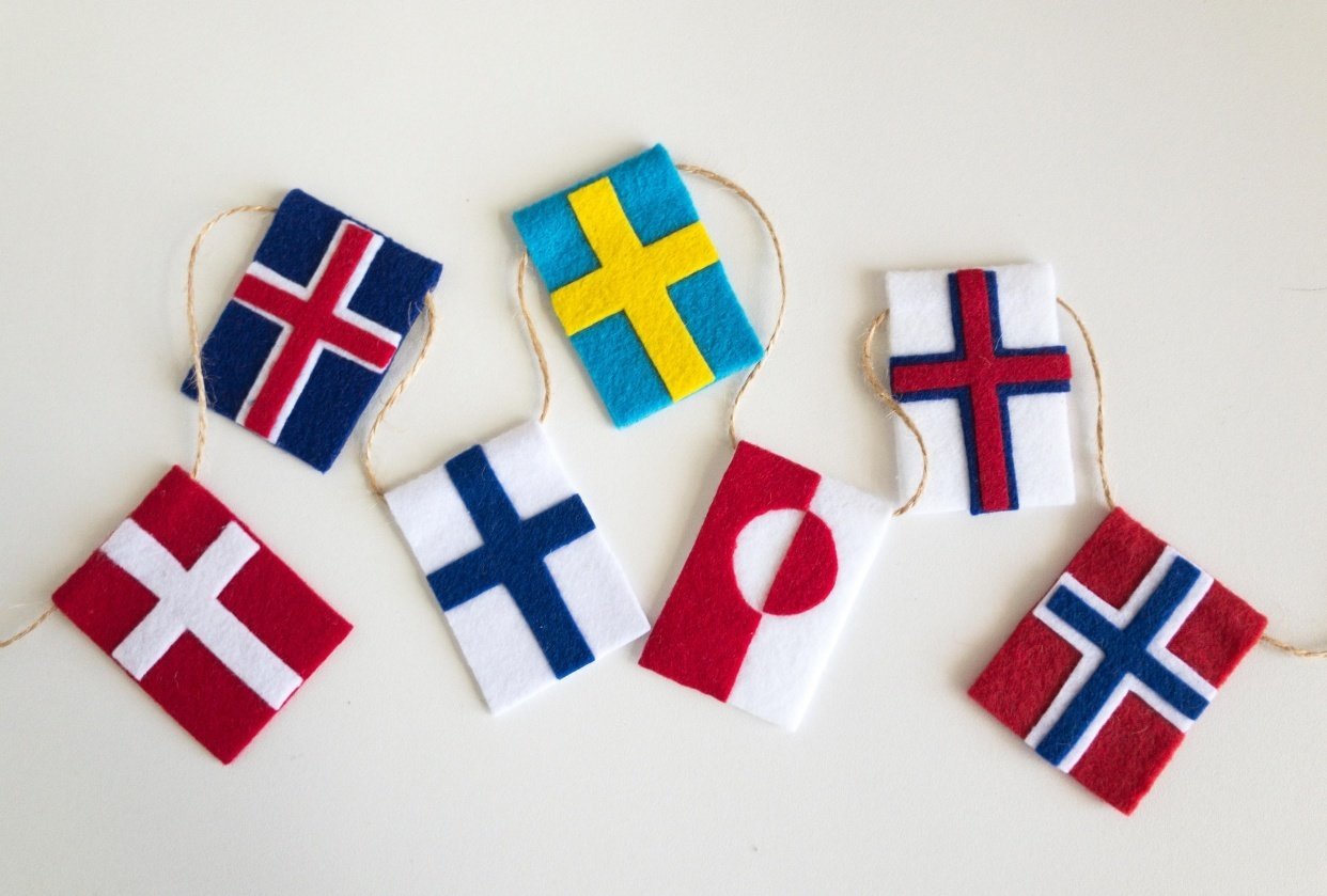 Scandinavian Flags - student project