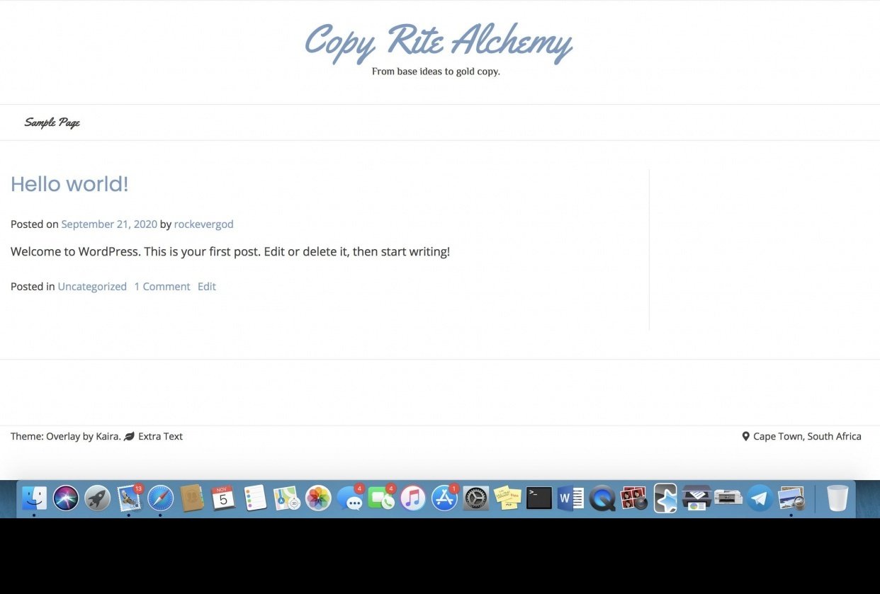 Copy Rite Alchemy:  Beginning stages - student project