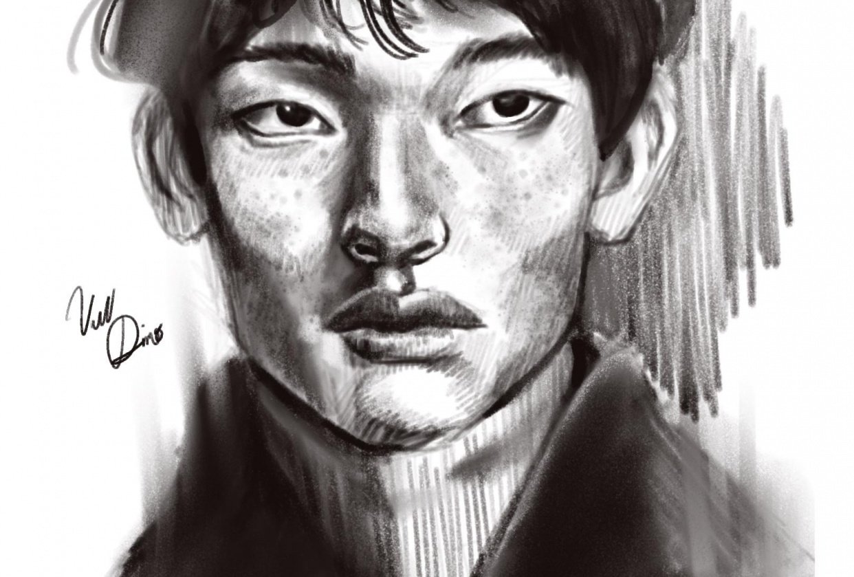 Digital portrait sketch - student project