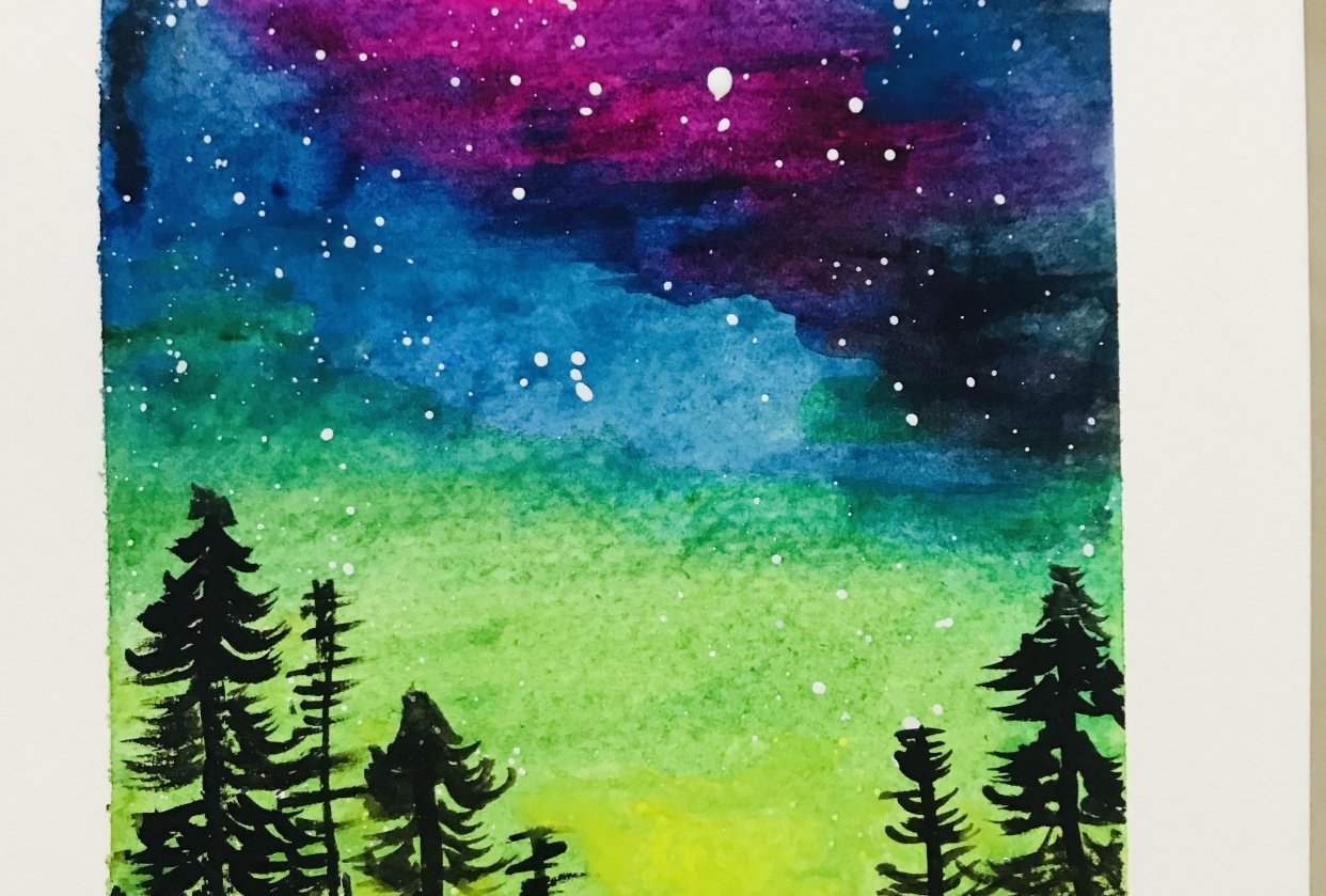 Aurora borealis- northern lights 01 - student project