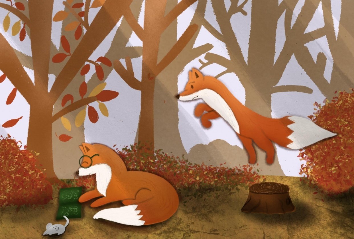 Fox in autumn - student project