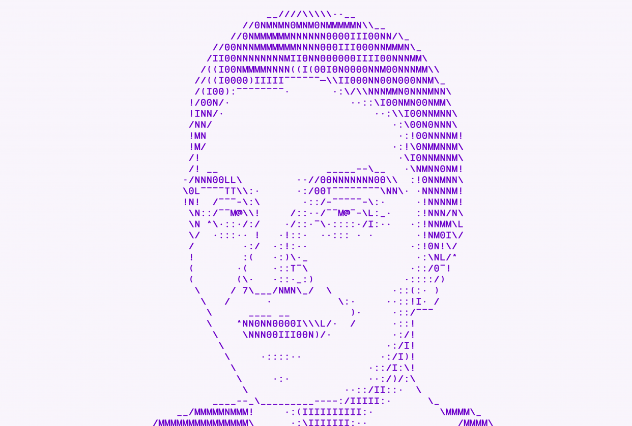 ASCII self portrait - student project