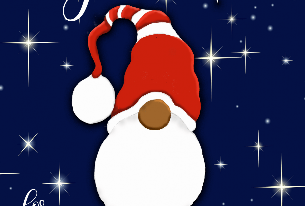 Gnome Christmas card - student project