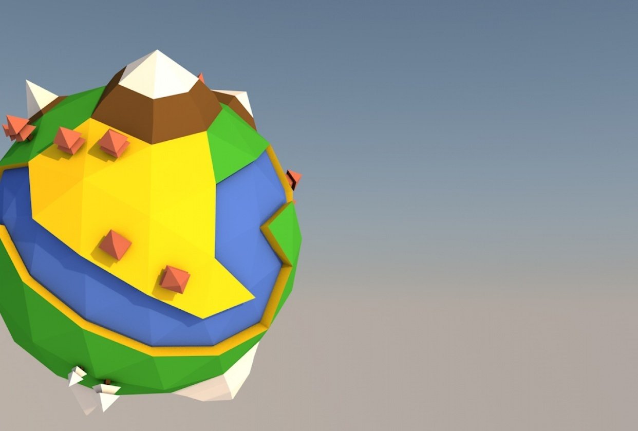 Low Poly Earth - student project