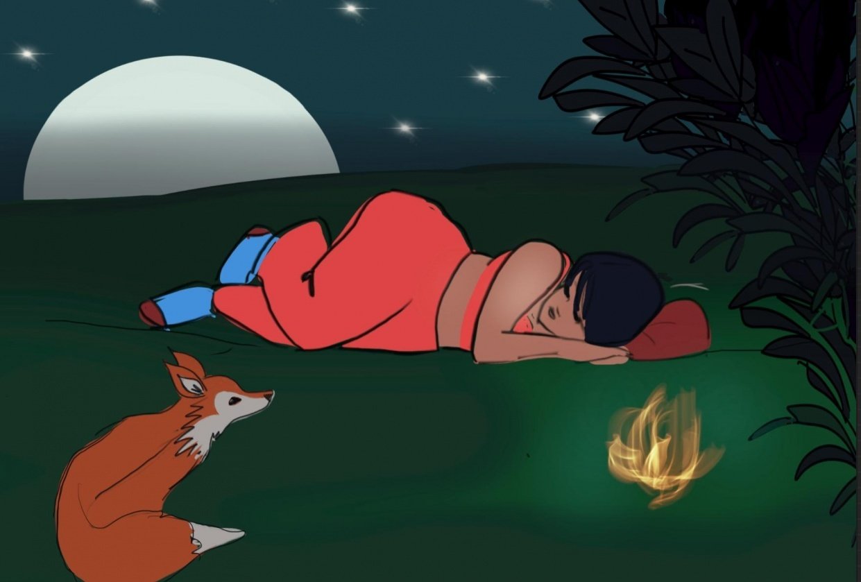 The girl and the fox - student project