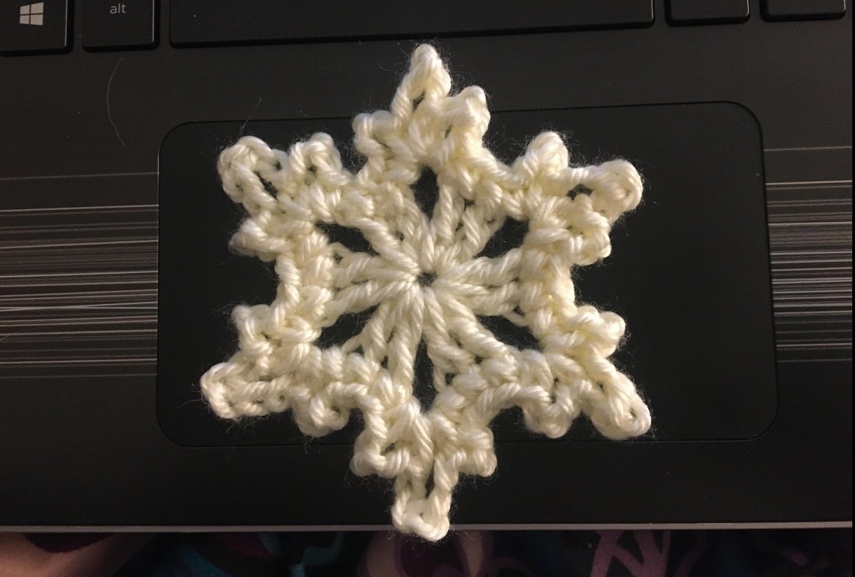 Crochet Snowflake - student project