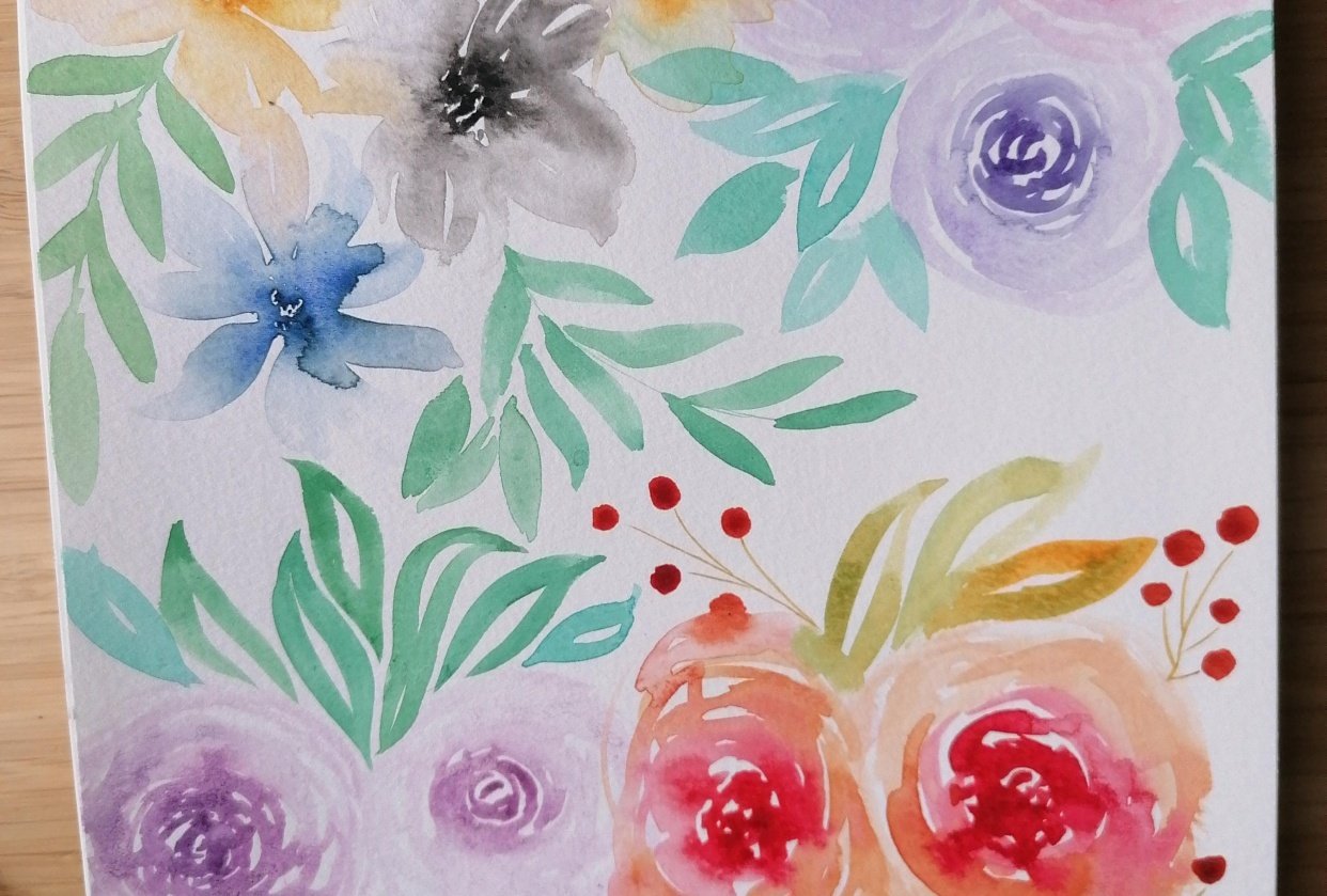 Loose Watercolor Florals Skillshare Student Project Loose Watercolor Florals Skillshare Student Project