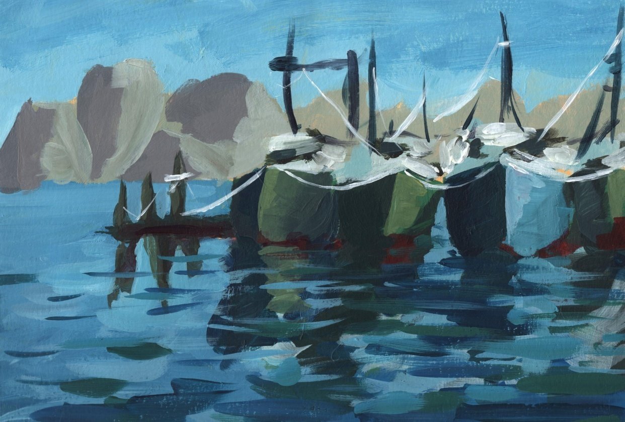 Abstract Acrylic Boats - student project