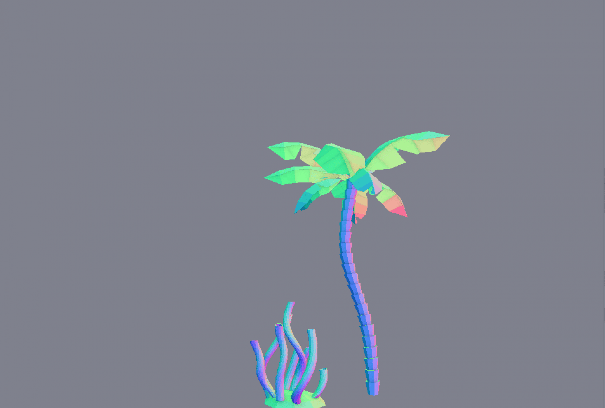 Coconut Tree and Coral - student project