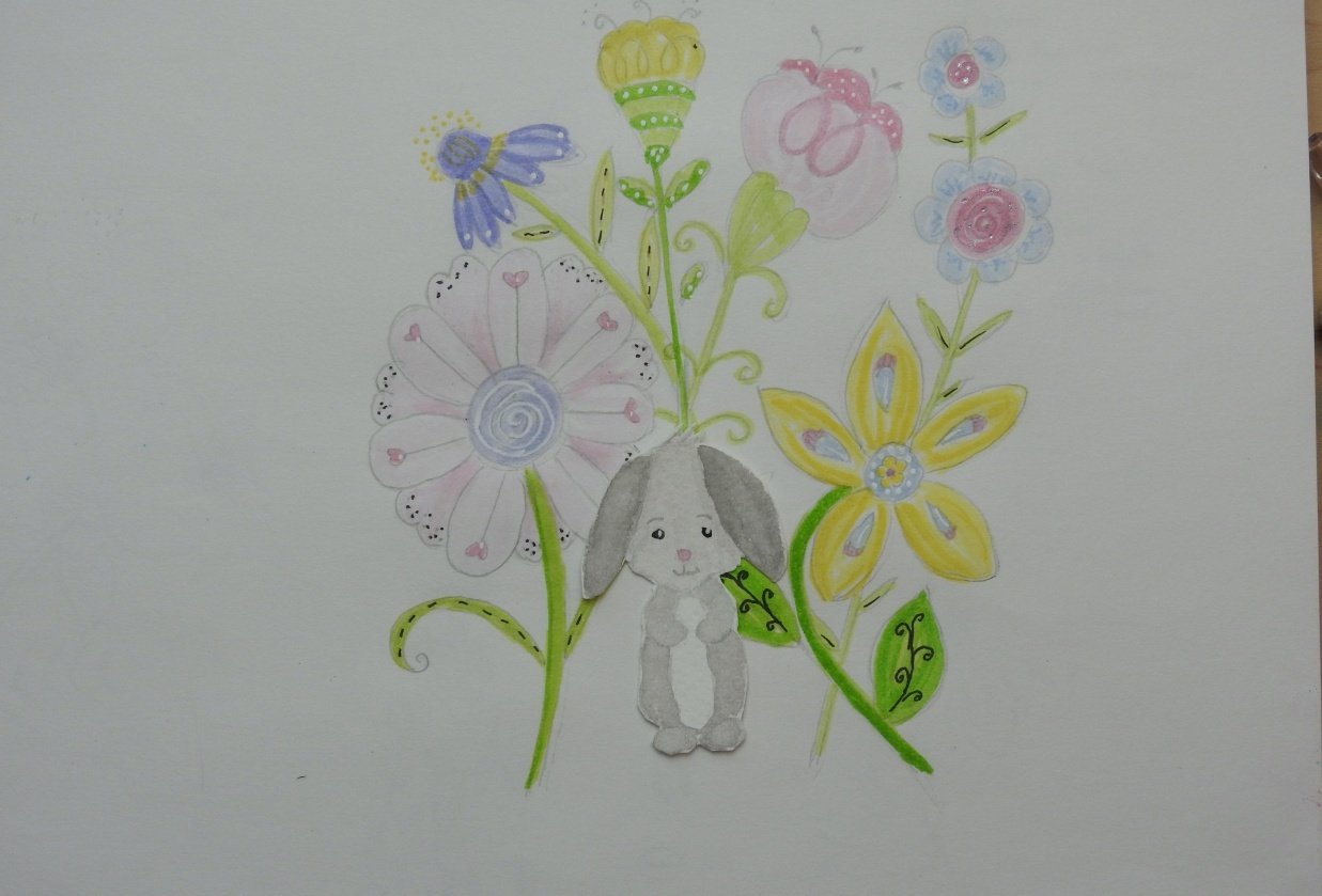 Rainbow Garden "Postcard" Skillshare Student Project