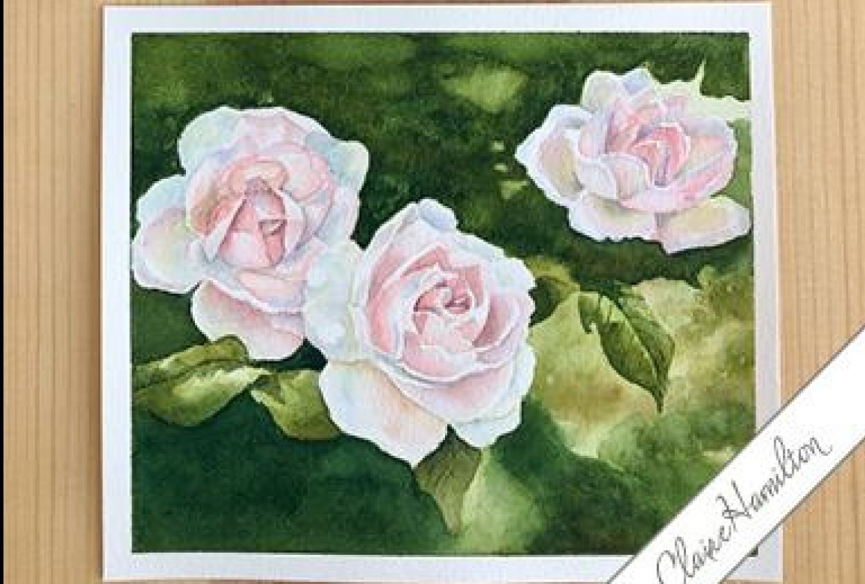 Watercolor Roses - student project