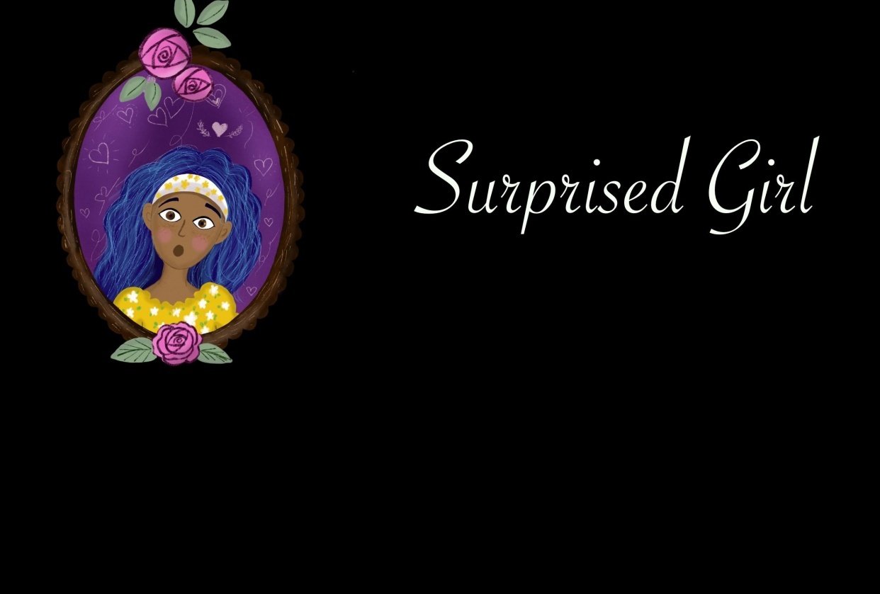 Human character - surprised girl - student project