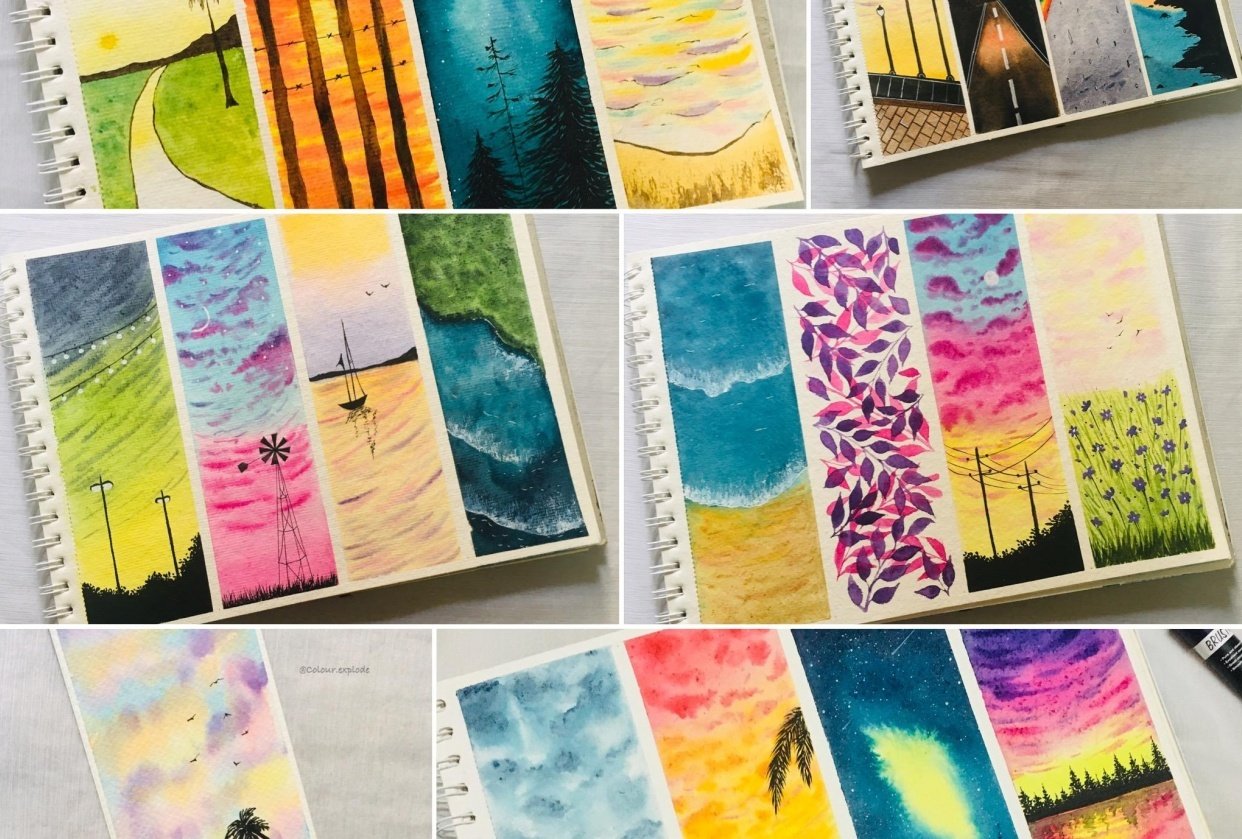 21 days of watercolor practice - student project