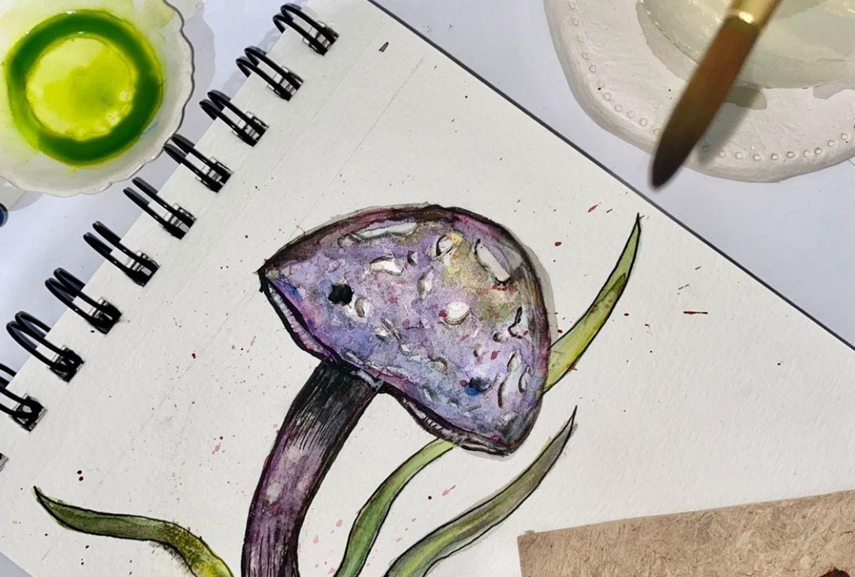 Acuarela en el bosque. - student project