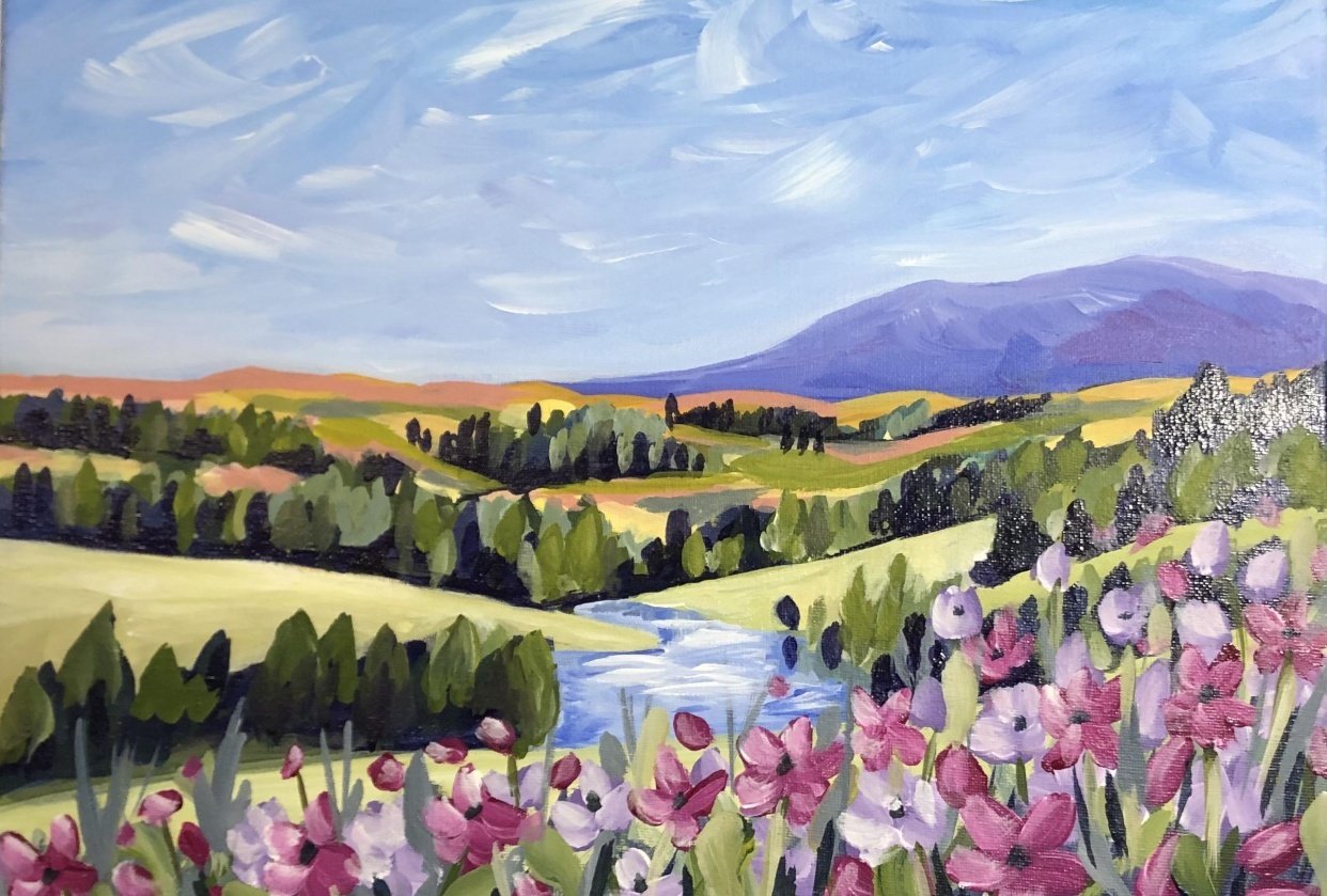 Loose Landscape with Clair - first attempt - student project