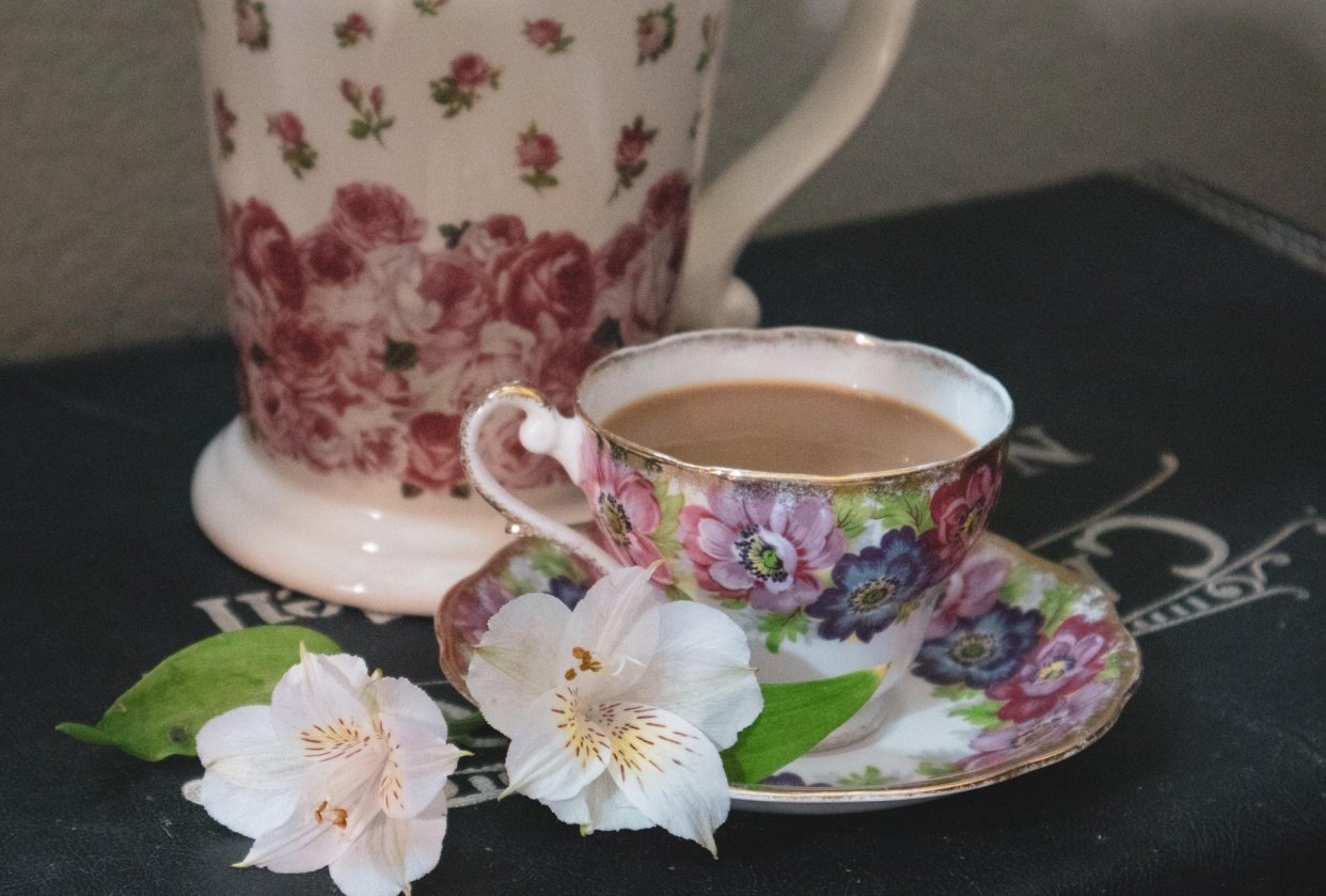 Flowers and thrifted items - student project