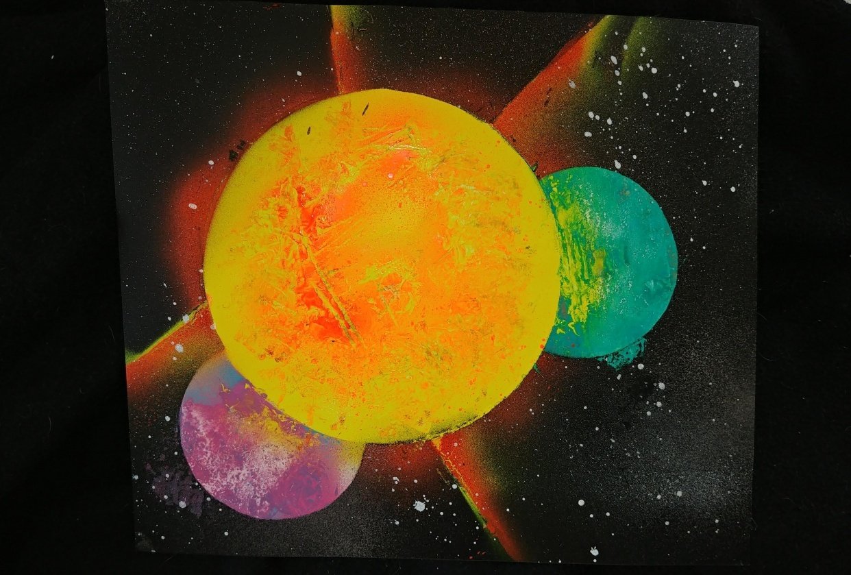 bada** art created after taking a basic spray paint course