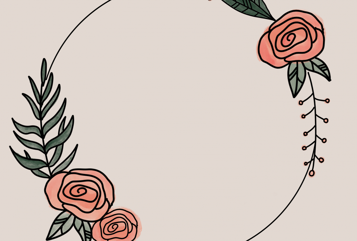 Wreath of flowers - student project