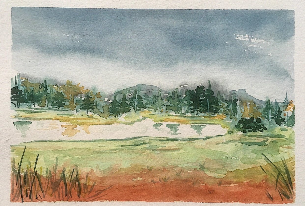 Loose watercolor landscape | Skillshare Student Project