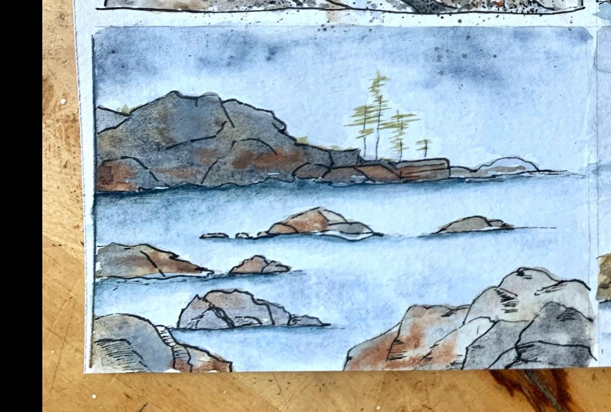 Rocks & ocean islands - student project