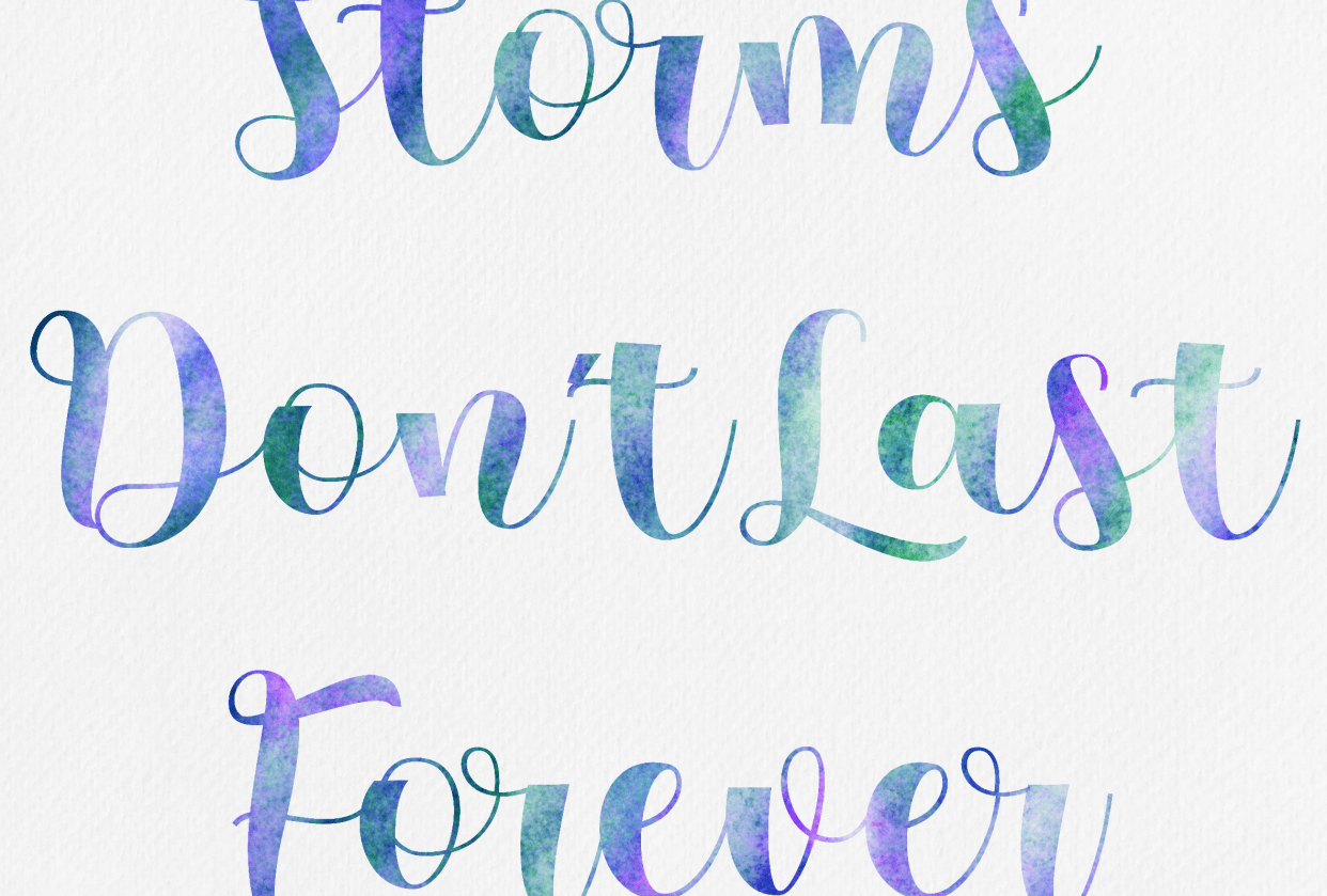 Watercolor Quote - student project