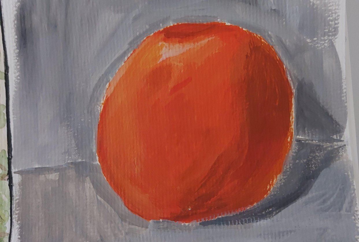 Orange study- Acrylics - student project
