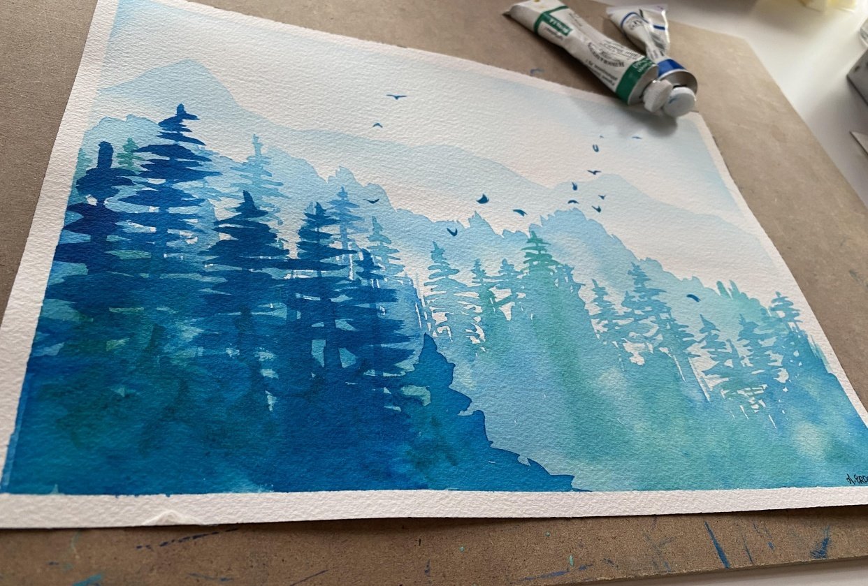 Misty mountains - student project