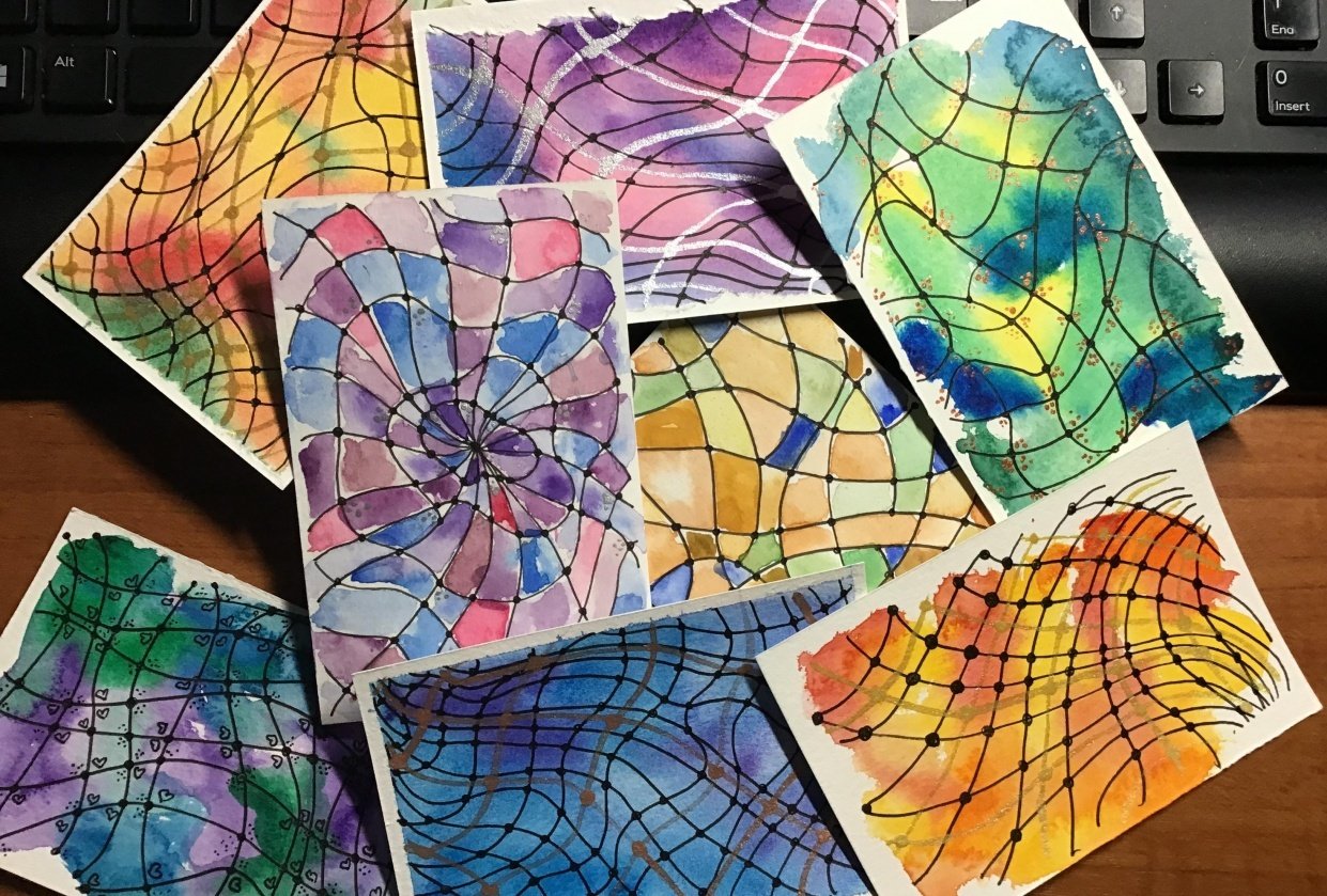 Doodle watercolor - student project