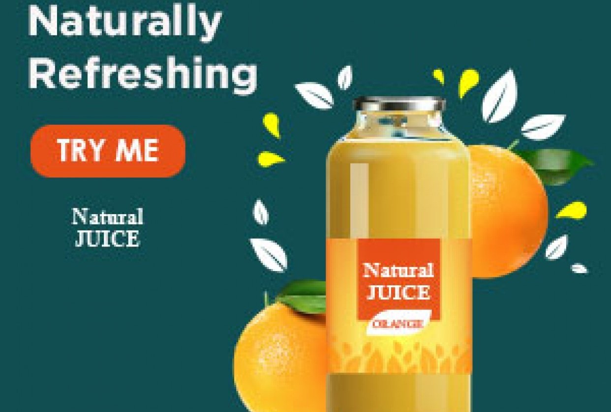 Natural Juice Website Ad - student project