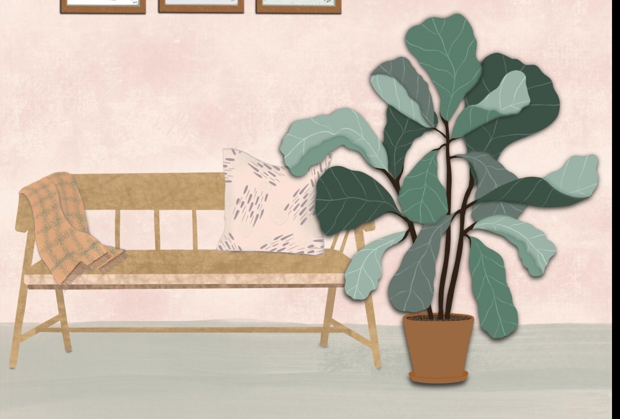 Breezy Living Room - student project