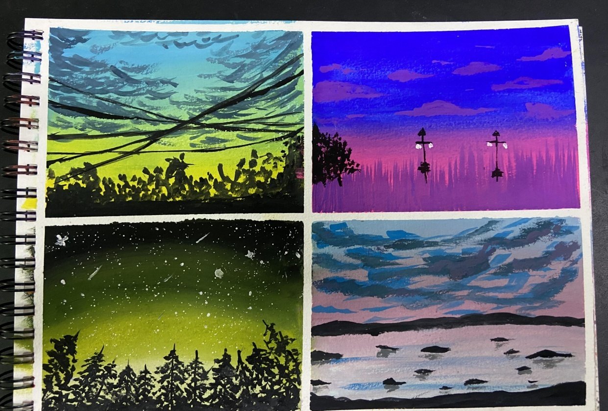 15 day gouache challenge - student project