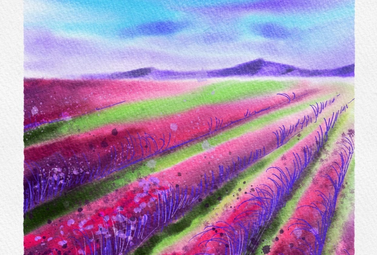 World Watercolour Month Challenge - student project