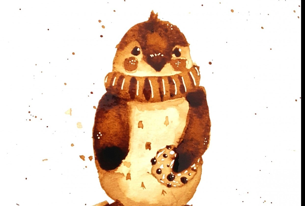 coffee paintings - student project