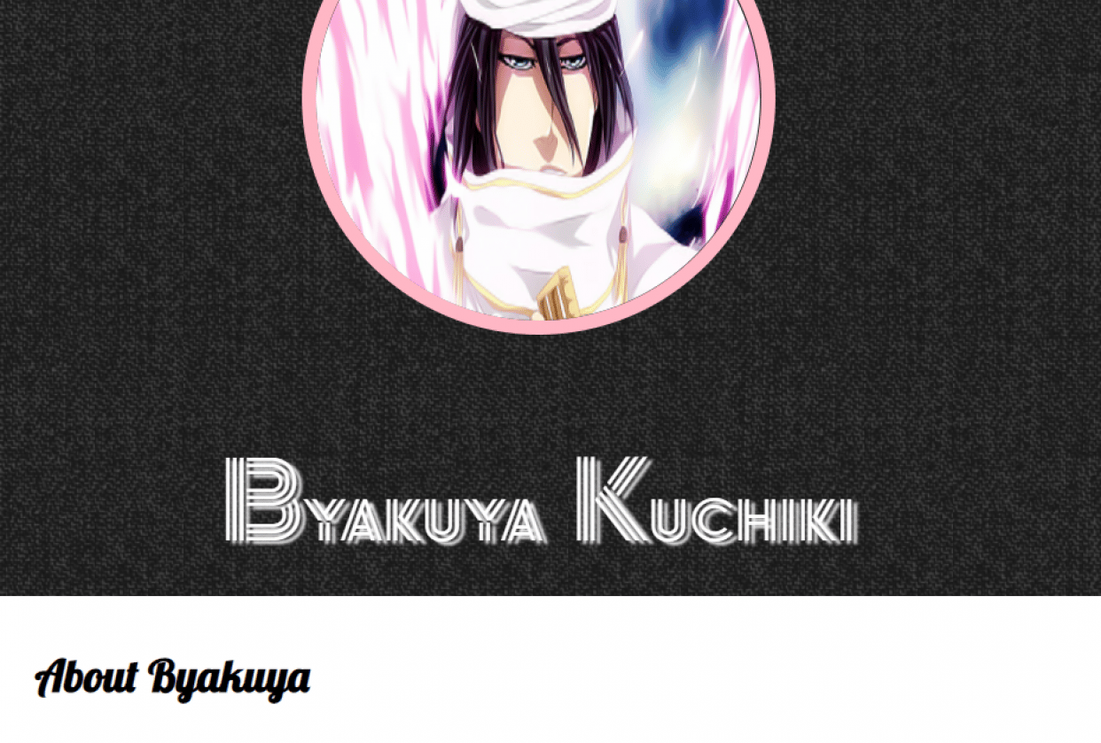 Byakuya Kuchiki - student project