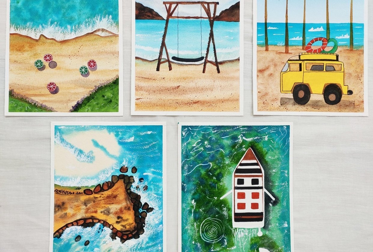 Watercolor Beaches Skillshare Student Project