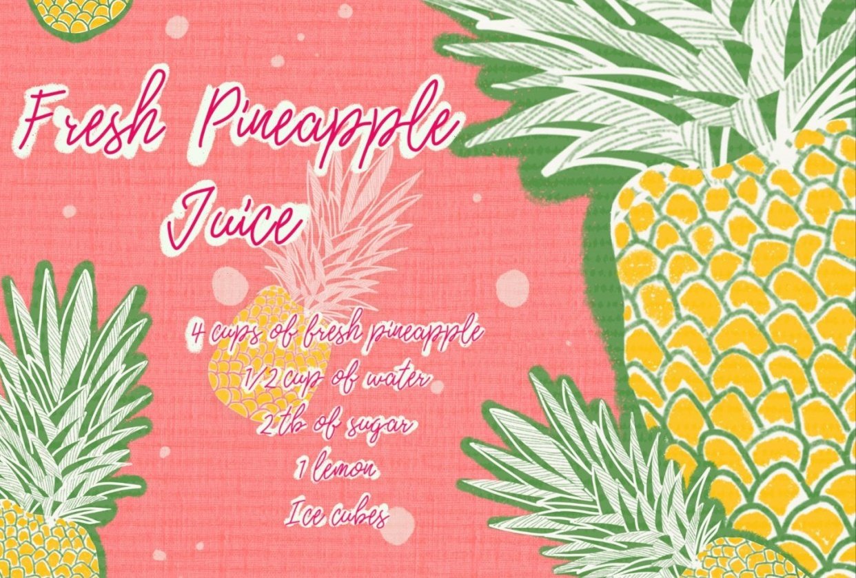 Pineapple Juice recipe Skillshare Student Project