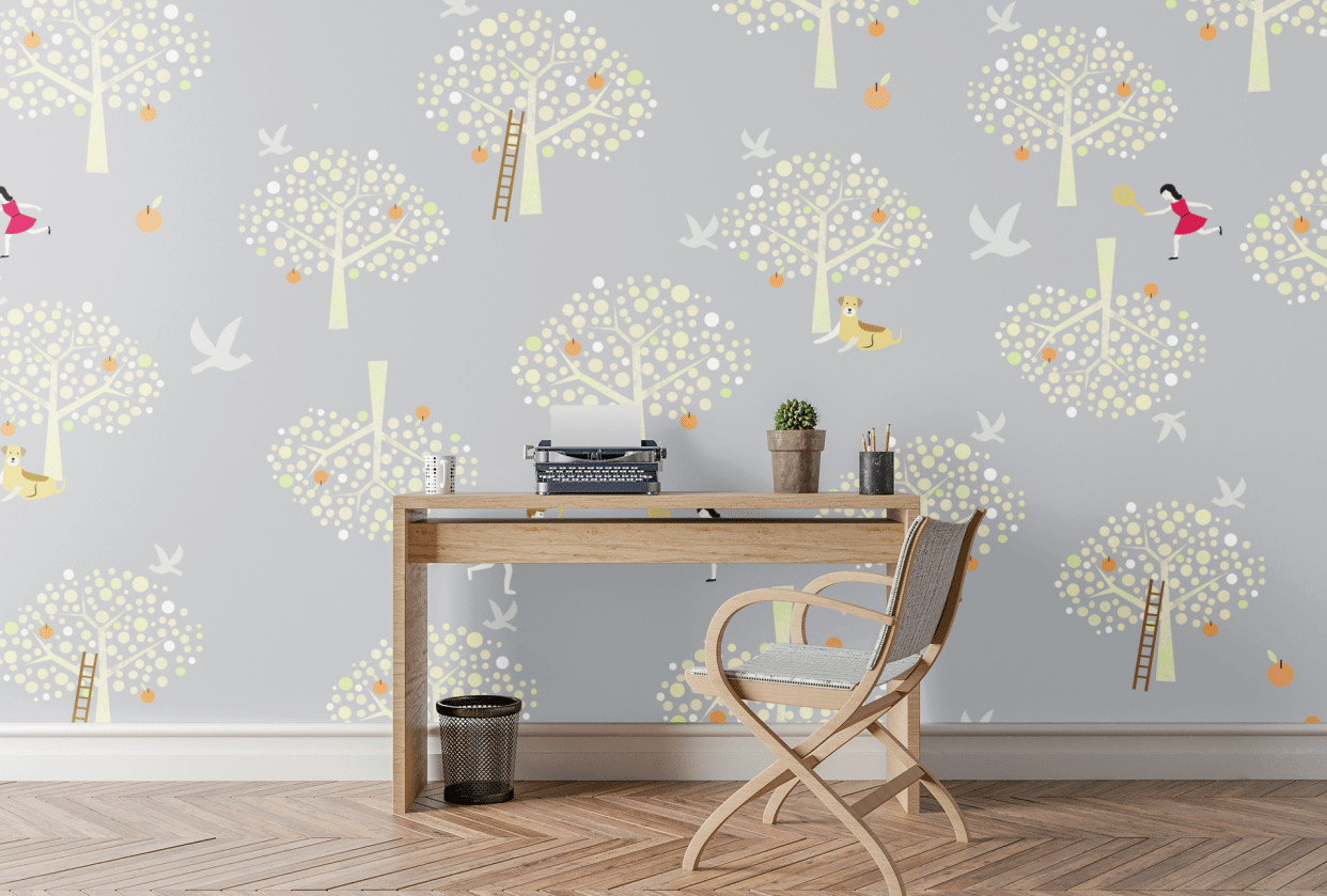 Wallpaper Apple Orchard | Skillshare Student Project