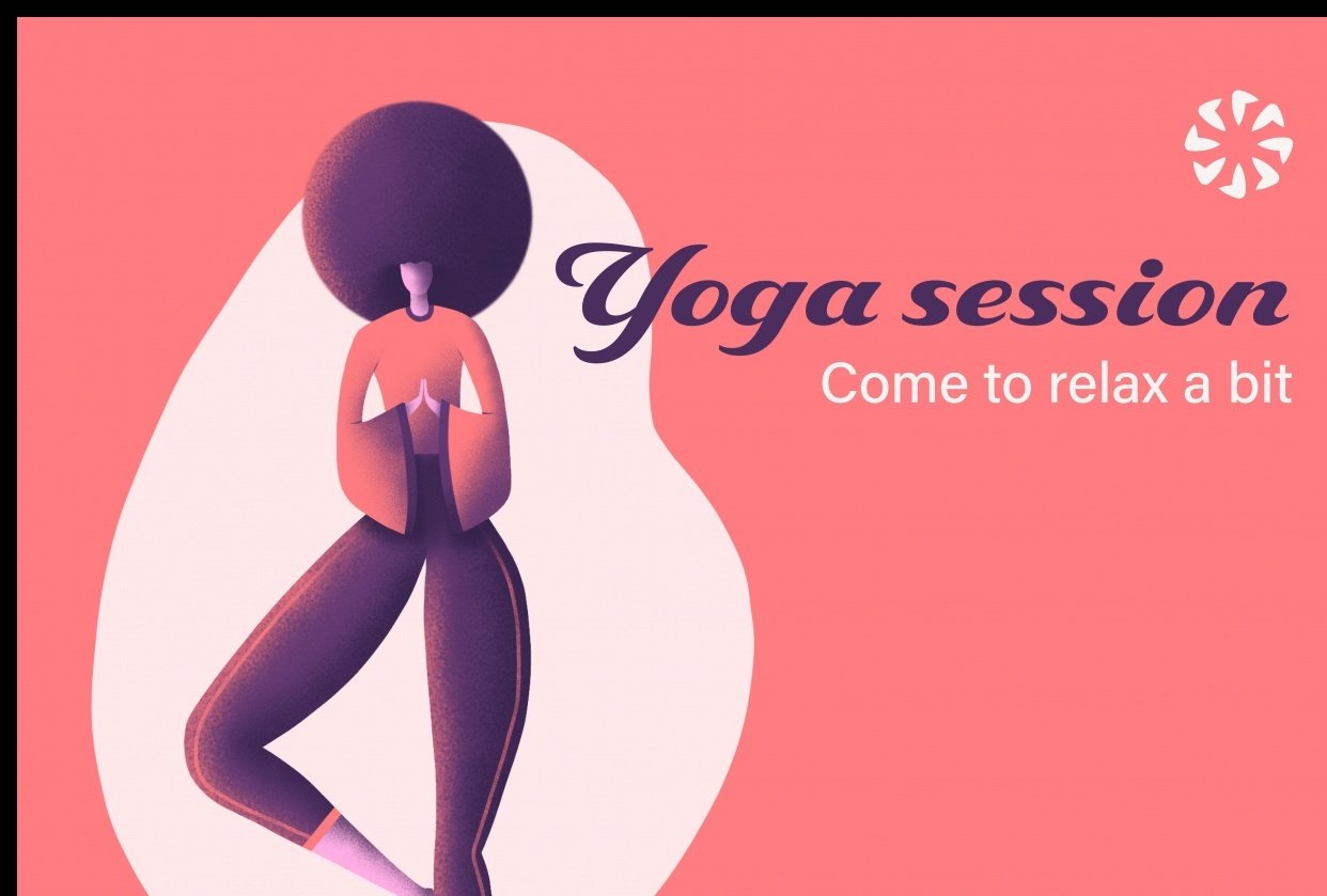 Yoga session poster - student project