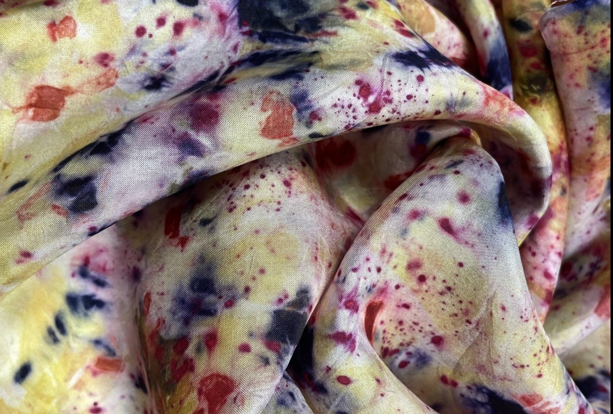 Naturally Dyed Scarf - student project