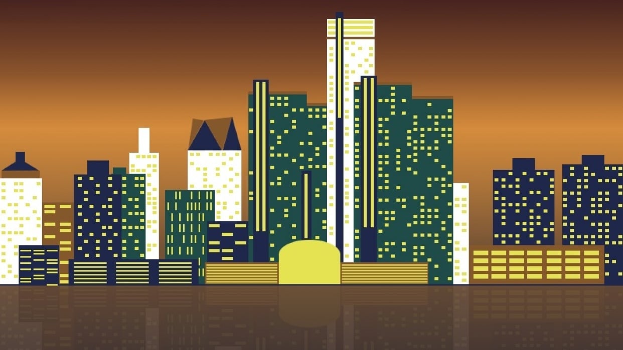 Detroit Riverfront - student project