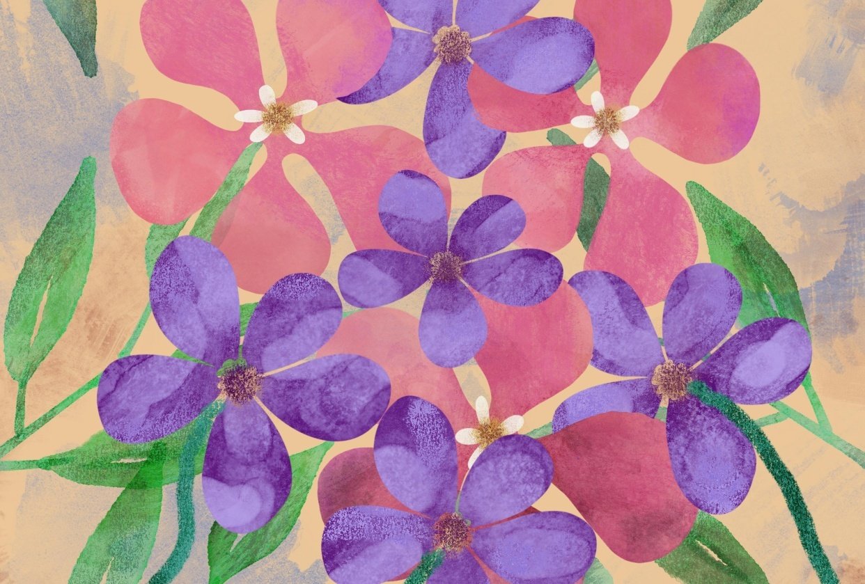 Watercolor Flowers with Stencils Skillshare Student Project